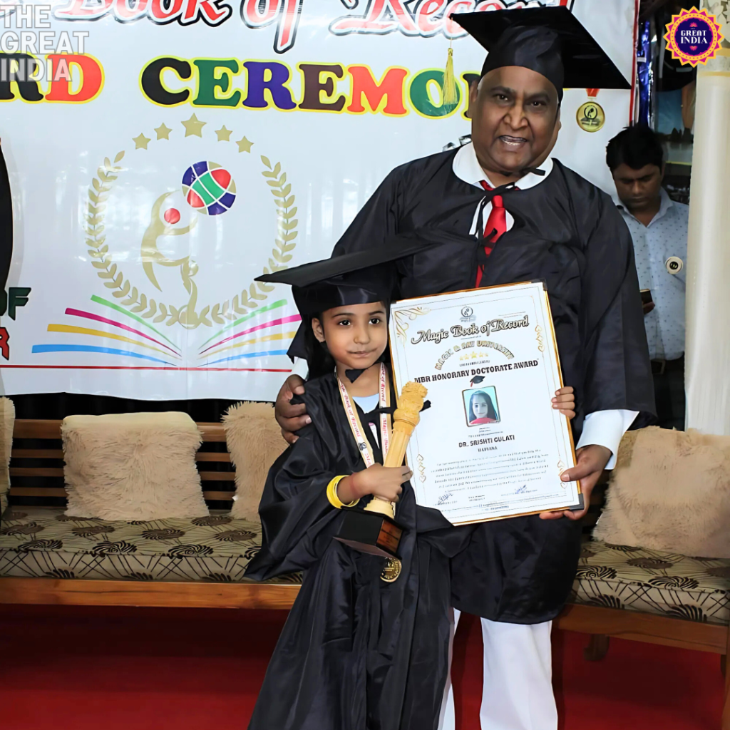 Little Socialist Shristi Gulati collecting Magic book of Records